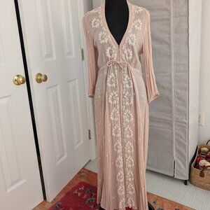 Free People Embroidered Semi-sheer Maxi Dress